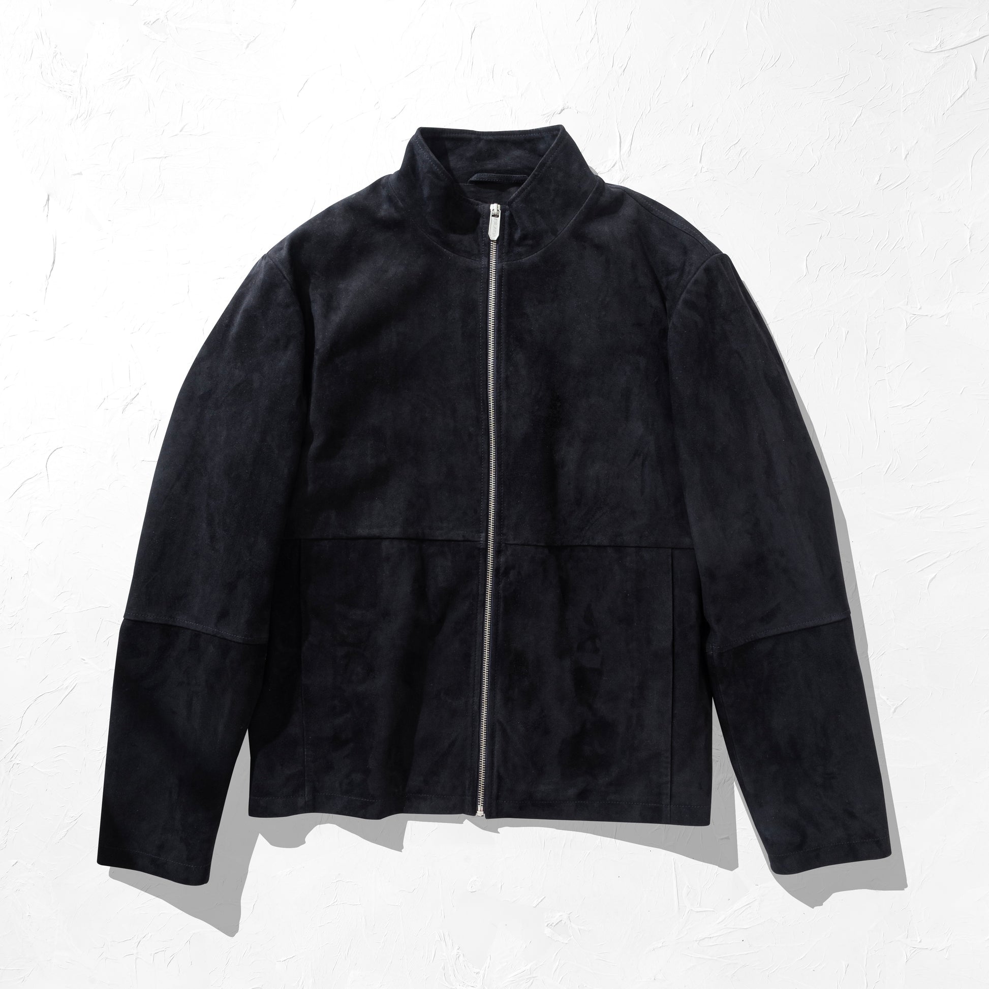 Navy Suede Jacket on a white background